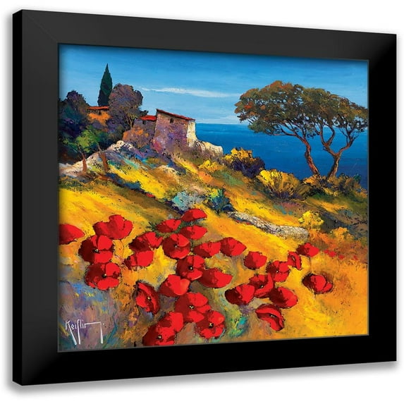 Keiflin, Roger 12x12 Black Modern Framed Museum Art Print Titled - Soleil couchant