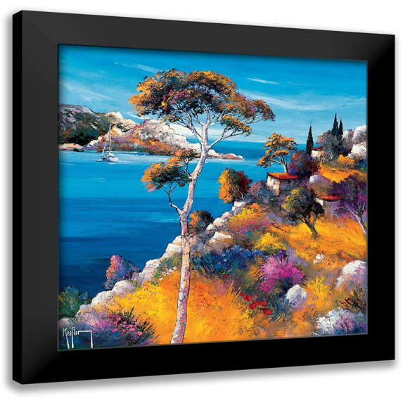 Keiflin, Roger 15x15 Black Modern Framed Museum Art Print Titled - Les cabanons dans les calanques