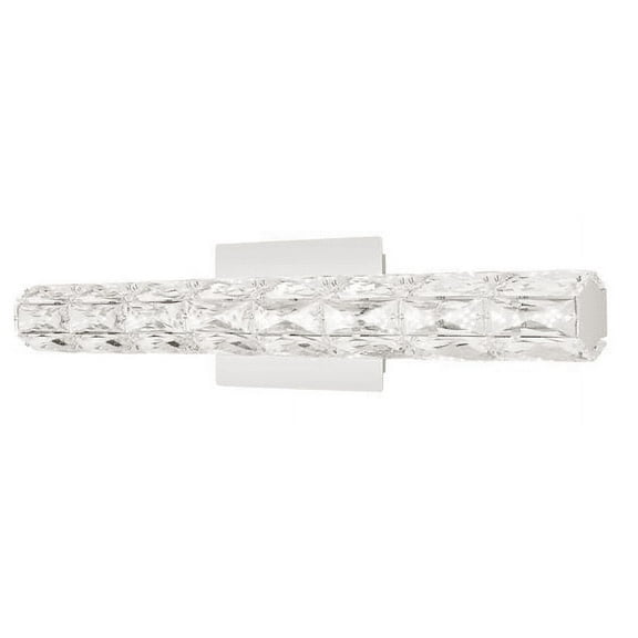 Keighley 24" Chrome Integrated LED Bathroom Vanity Light Bar with Crystal Shade