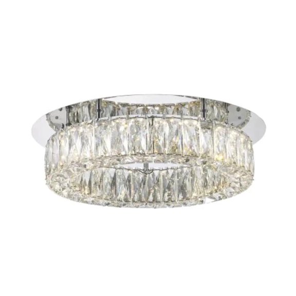 Keighley Crystal 17.5 Chrome LED Ceiling Light