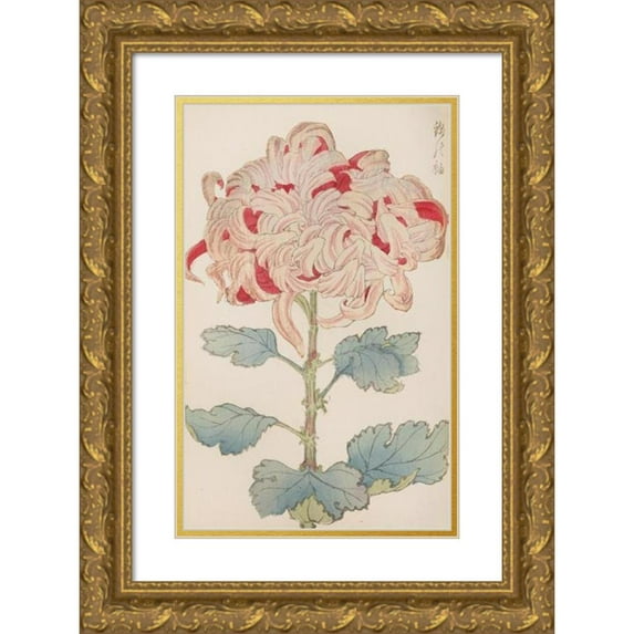 Keika Hasegawa 13x18 Gold Ornate Wood Frame and Double Matted Museum Art Print Titled - Keika Hyakugiku, Pl.13 (1893)