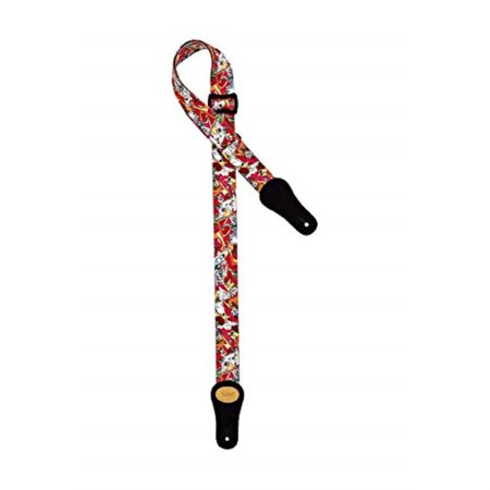 Keiki Designer Series Nylon Adjustable Ukulele Strap with Leather Ends
