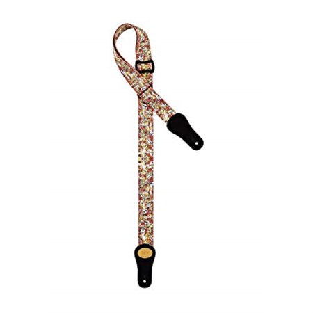 Keiki Designer Series Nylon Adjustable Ukulele Strap with Leather Ends