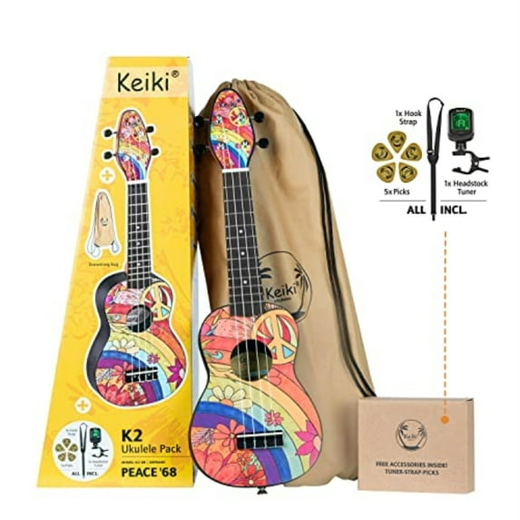 Ortega Keiki Ukulele "Peace 68" bundle