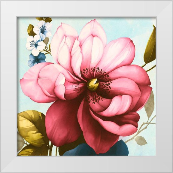 Keiko, Rei 12x12 White Modern Wood Framed Museum Art Print Titled - Purple Azaleas (detail)