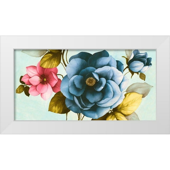 Keiko, Rei 24x14 White Modern Wood Framed Museum Art Print Titled - Azaleas III