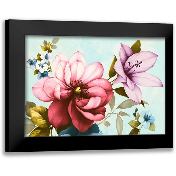 Keiko, Rei 24x18 Black Modern Framed Museum Art Print Titled - Purple Azaleas