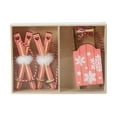 thumbnail image 1 of Keimprove 3pcs Wooden Sleigh Christmas Ornaments Mini Wooden Sleigh Ski Christmas Tree Hanging Pendant Decorations with Gift Box Mantel Door Bookshelf Xmas Tree Decoration for Holiday Party, 1 of 6