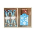 thumbnail image 1 of Keimprove 3pcs Wooden Sleigh Christmas Ornaments Mini Wooden Sleigh Ski Christmas Tree Hanging Pendant Decorations with Gift Box Mantel Door Bookshelf Xmas Tree Decoration for Holiday Party, 1 of 6