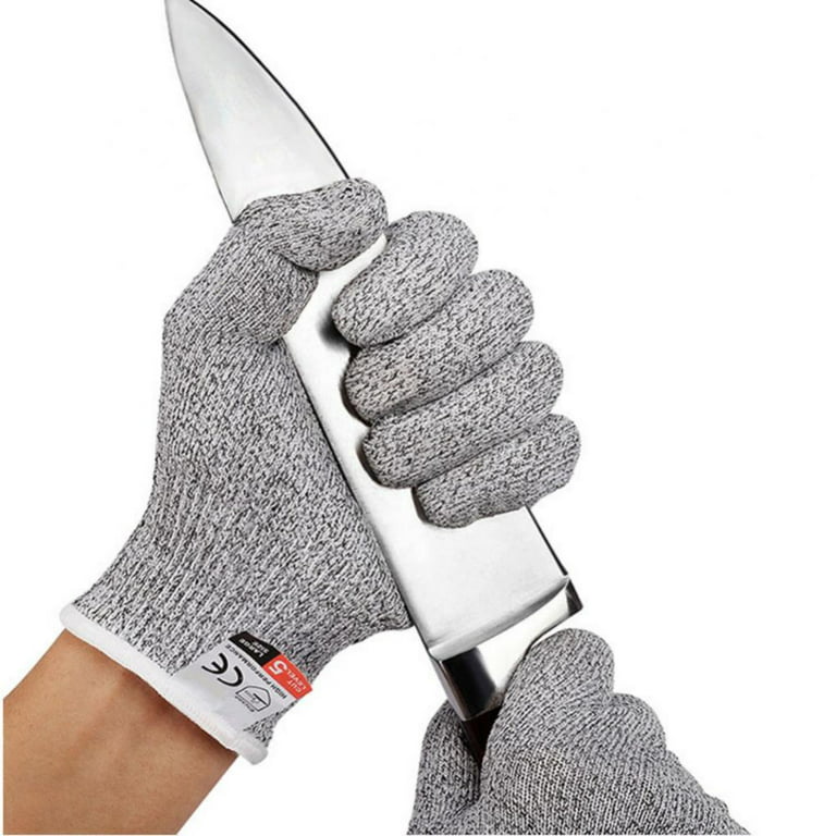 Keimprove 4PCS Anti-Cutting Gloves for Men Women Wear-Resisting Grade 5  Labor Protection Anti-Scraping Anti-Knife Anti-Fish Kitchen Gloves Anti- Cutting Work Safety Home Garden Factory Work Tools 