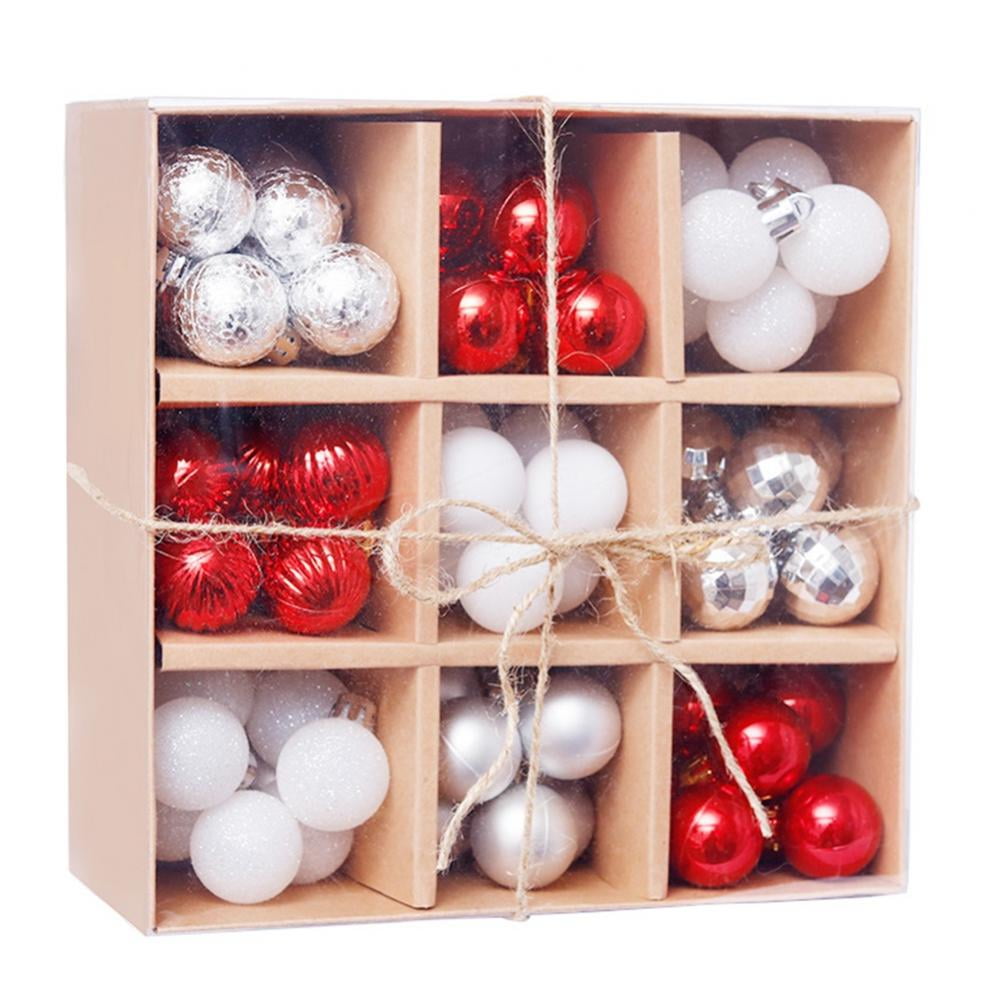  BESPORTBLE 24pcs Plastic Hanging Balls Tiny Christmas