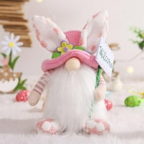 Keimprove Easter Bunny Decorations Easter with sign Handmade Swedish Tomte Plush Doll for Spring Party Home Decoration Gifts for Kid/Women/Men