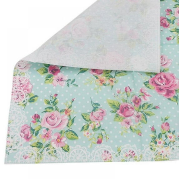 Keimprove Vintage Floral Paper Napkins 20 Count Paper Napkins Designed Romantic Flowers Prints Cocktail Napkins, Serviettes Napkins for Wedding, Luncheon, Dinner and Party, 12.9x12.9 Inch