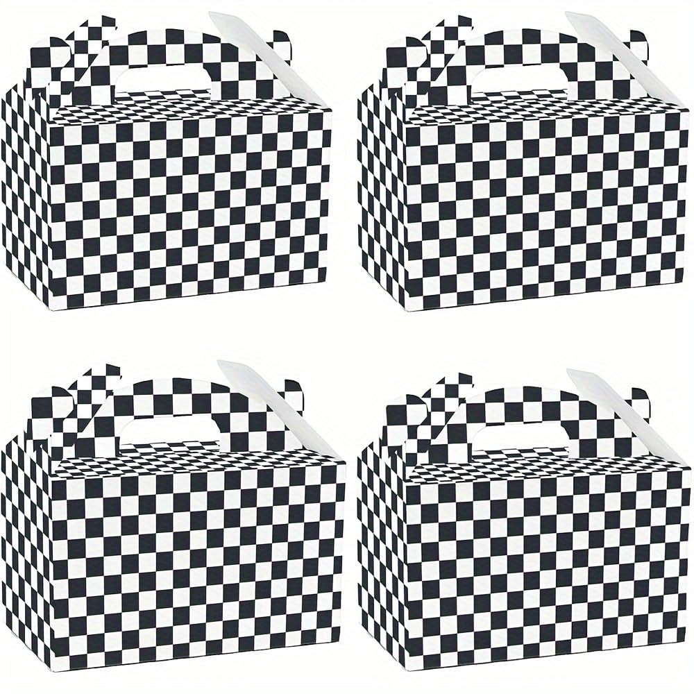 Keioy 16pcs Racing Flag Gift Bags Black and White Checker Racing Treat ...