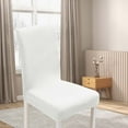 thumbnail image 1 of KeirienCC Chair Covers for Dining Room,Stretch Chair Slipcovers for Decorative Seat, Protector Armless Removable Washable Elastic Dinner Universal Spandex Solid Chair Slip Cover(White,21.6"-30.3"), 1 of 5