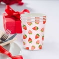 thumbnail image 1 of KeirineCC 10 PCS Strawberry Oval Paper Cup Large Disposable Strawberry Party Decorations Berry Sweet Supplies Favor for Birthday Summer Fruit Party Baby Shower Tableware Set, 1 of 6