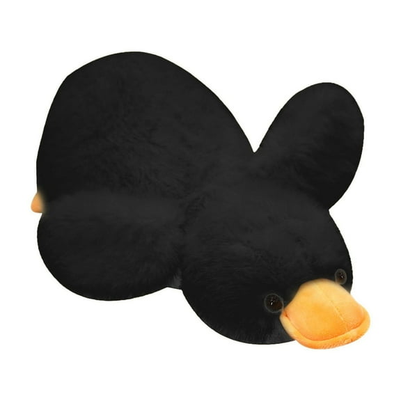 KeirineCC 11.8" Duck Stuffed Animals Plush, Cute Plushies for Animal Themed Parties Teacher Student Award, Soft and Fluffy Duck Children's Stuffed Toy for Baby, Boy, Girls, Great for Nursery (Black)