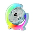 thumbnail image 1 of KeirineCC 1PCS Color Running Lamp Desktop Home Fan,10 Inch Portable Fan With LED Display,Lamp and Usb Charging,For Home Dormitory Office Air Circulation Fan,Office Desktop,Home Bedroom,Blue, 1 of 9