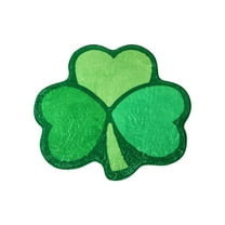 KeirineCC 1PCS Lucky Clovers Bath Tub Carpet,St Patricks Bathroom Rugs Shamrock Decorations Indoor,Non-Slip Plush Tufted Welcome Door Mat,Decor for Living Room Kitchen Bedroom Home