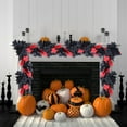 thumbnail image 1 of KeirineCC 1PCS Orange Leaf Garland,5.8Ft Halloween Garland Artificial Maple Leaf Autumn Hanging Fall Vines Thanksgiving Decorations Fall Decor,Maple Leaf Dining Table Front Door Decor,D, 1 of 9