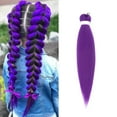 thumbnail image 1 of KeirineCC 1PCS Purple Braiding Hair Pre Stretched Easy Braiding Hair Yaki Texture Synthetic Prestretched Braiding Hair 26 Inches Knotless Braids for Box Crochet Hair Extensions (Purple,26inch), 1 of 1