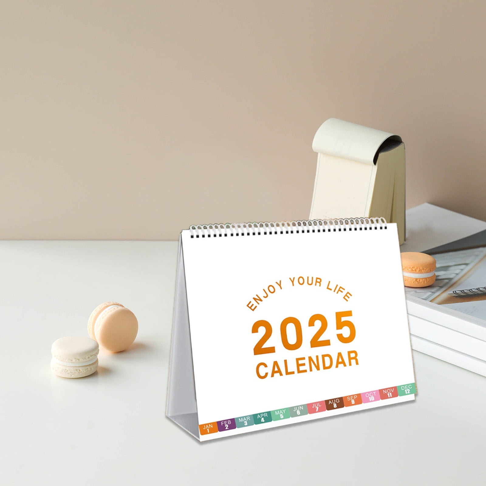 KeirineCC 2025 Desk Calendar, Jan. 2025 Jun. 2026, Mini Standing Flip