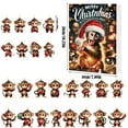 thumbnail image 1 of KeirineCC 24 Days of Christmas Monkey Countdown Calendar,Advent Calendar 2025 Christmas Ornaments,24pcs 2D Flat Acrylic Funny Christmas Ornaments Cute Animal Themed Party Favors,Monkey_A, 1 of 8
