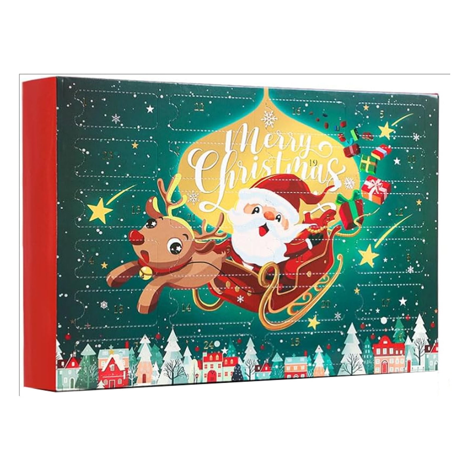 24 Pairs Christmas Sock Advent Calendar - Unisex Holiday Socks Countdown Gift