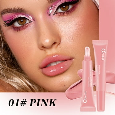 KeirineCC 4 Colors Hydrating Lip Gloss,Glitter Glossy Plumping Lip Glow Oil,High Shine Glass Finish Lip Jam,Shiny Jelly Liquid Lipstick For Women And Girls