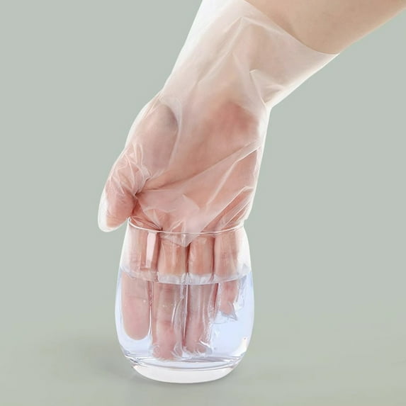 KeirineCC 70 Count Disposable Poly Plastic Gloves for Make Sourdough Bread,Food Prep Clear Gloves: BPA-Free,Latex-Free,Powder-Free,for Household Clean Food Handling Cooking Glove,Size M