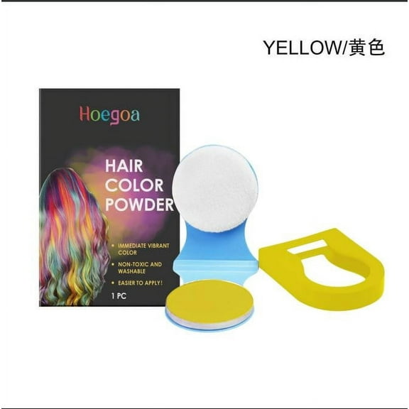 KeirineCC 8 Colors Temporary Hair Chalk Hair Dye For Girls Kids Adults, Washable Hair Color Makeup For Sport Events Halloween Christmas Birthday Festivals Hair DIY Party - Yellow