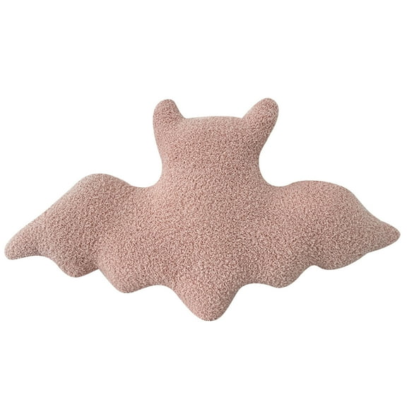 KeirineCC Animal Bat Plush Stuffed Bats Figures Throw Pillow, Bat Pillow, Gifts Home Decor Halloween Decorations (Pink, 15.7 x 9.4 inch)