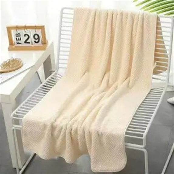 KeirineCC Bath Towel, Waffle Bath Towel Set, Super Soft Highly Absorbent, Sturdy Quick Drying Towels for Bathroom, Gym, SPA, Yoga (29.5" x 13.7", Beige)