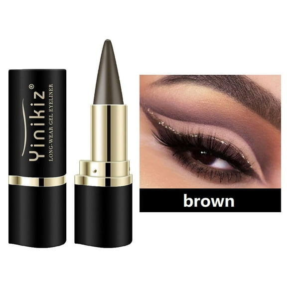 KeirineCC Black Gel Eyeliner,Cream Eyeliner Tool Smudge Proof Eyeliner Pencil,Matte Black Eye-liner Pencil Tattoo Eyeliner Pen, Eyeliner Gel Stick Makeup Eye-liners for Women Girls - Brown
