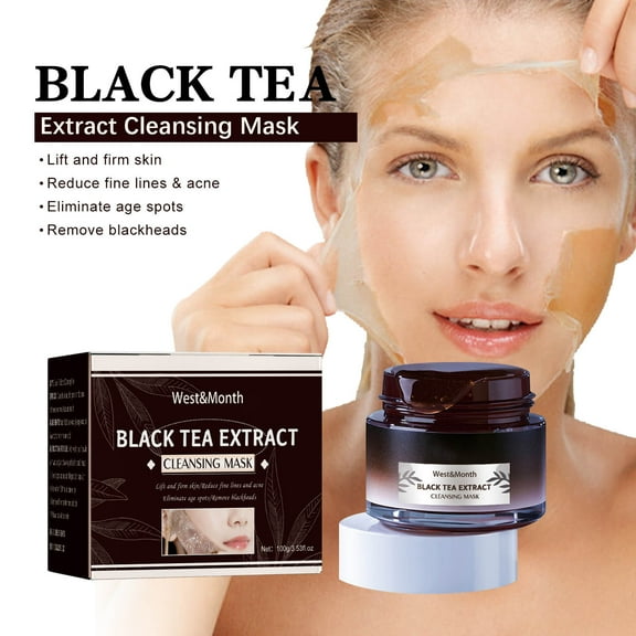 KeirineCC Black Tea Mud Mask for Face and Body - Spa Quality Pore Reducer for Acne, Blackheads & Oily Skin, Natural Skincare for Women, Men - Tightens Skin for A Healthier Complexion