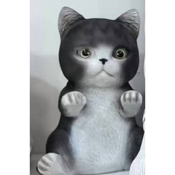 KeirineCC Cat Statue Garden Decoration,Funny Cat Figurine Art Interior Office Home,for Cat Lover,Cute Cat Animal Resin Sculpture Art Decoration for Home Garden Yard Lawn,8x6 In,British Shorthair