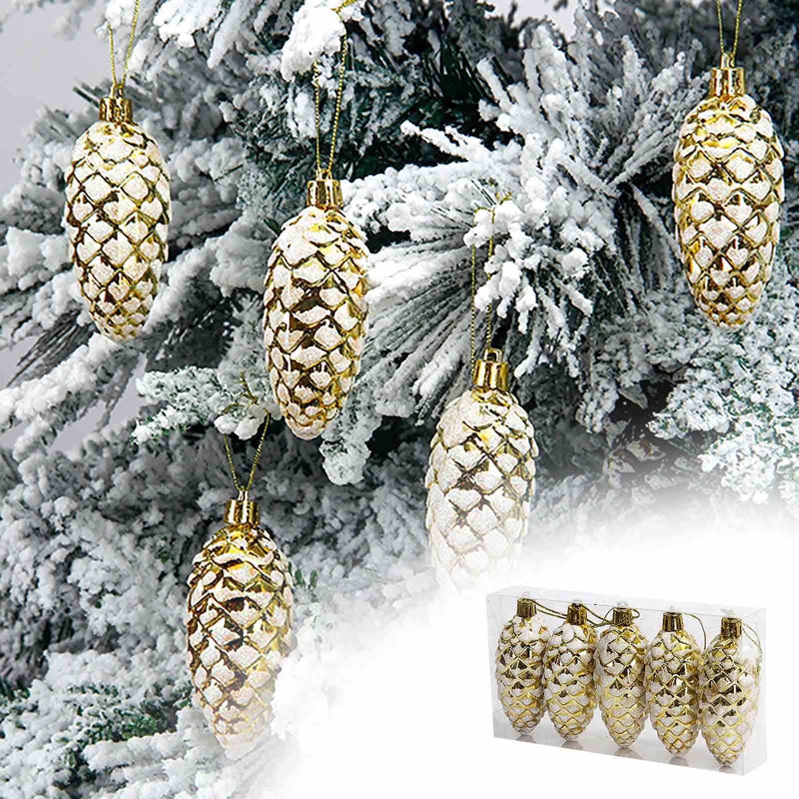 Glass Pinecone Christmas Ornaments