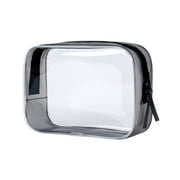 KeirineCC Clear Makeup Bags, TSA Approved Toiletry Bag Quart Size Bag, Travel Makeup Cosmetic Bag for Women Clear Toiletry Bag