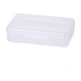thumbnail image 1 of KeirineCC Clear Pencil Boxes for Study,Bulk Plastic Pencil Case with Lid,Hard Large Crayon Storage Box,Stackable Classroom Stationery Organizer Supplies for Adult,2x8x4 Inch,1 Pcs,White, 1 of 9