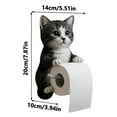 thumbnail image 1 of KeirineCC Decorative Cat Toilet Paper Holder,White and Cream,Wall Mount Bathroom Tissue Dispenser with Ragdoll Design,6x8 Inches,1 Pcs,for Cat Lovers (British Shorthair), 1 of 5