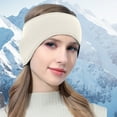 thumbnail image 1 of KeirineCC Ear Warmers Headband, Fleece Earmuffs Running Headband Winter Ear Covers Moisture Wicking Ski Sport Headband for Men & Women, Winter Fleece Ear Warmers Muffs Headband - White, 1 of 5