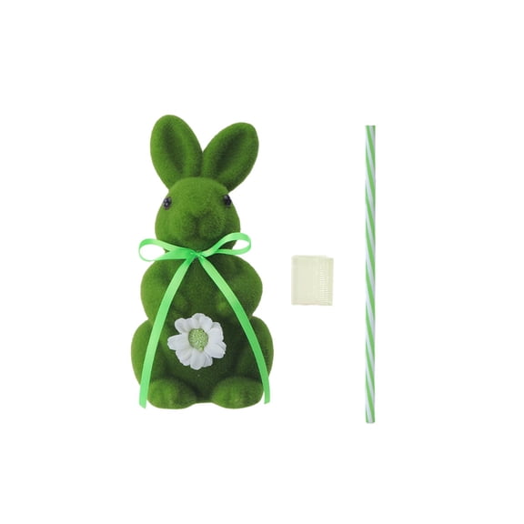 KeirineCC Easter Ne W Product Simulated Flocked Ra Bbit Ornament,Green