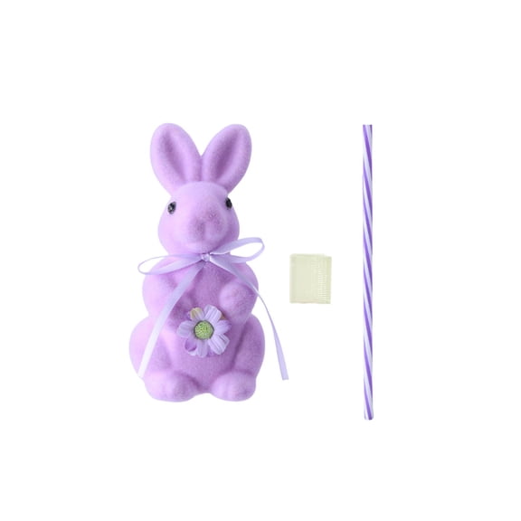 KeirineCC Easter Ne W Product Simulated Flocked Ra Bbit Ornament,Purple