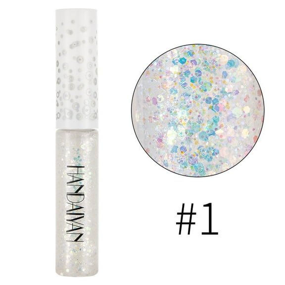 KeirineCC Eyeshadow, Liquid eyeshadow, Eyeshadow stick, Crystal light Blue-green, Eye makeup, Loose Glitter Glue, Lightweight Waterproof, Quick drying, Multipurpose