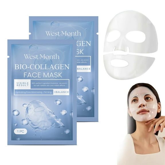 KeirineCC Facial Mask, Deep Collagen Anti Wrinkle Lifting Face Mask, Bio-Collagen Deep Mask, Pure Collagen Films, Deep Hydrating Firming Overnight Hydrogel Mask