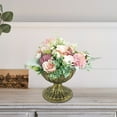 thumbnail image 1 of KeirineCC Flower Arrangement Pots for Centerpiece Table Decorations Metal Vase Urn Planter Decor for Home Wedding Party Christmas,4x3 In-1PCS,Candle Holders,for Halloween,Thanksgiving,Xmas,Bronze, 1 of 7