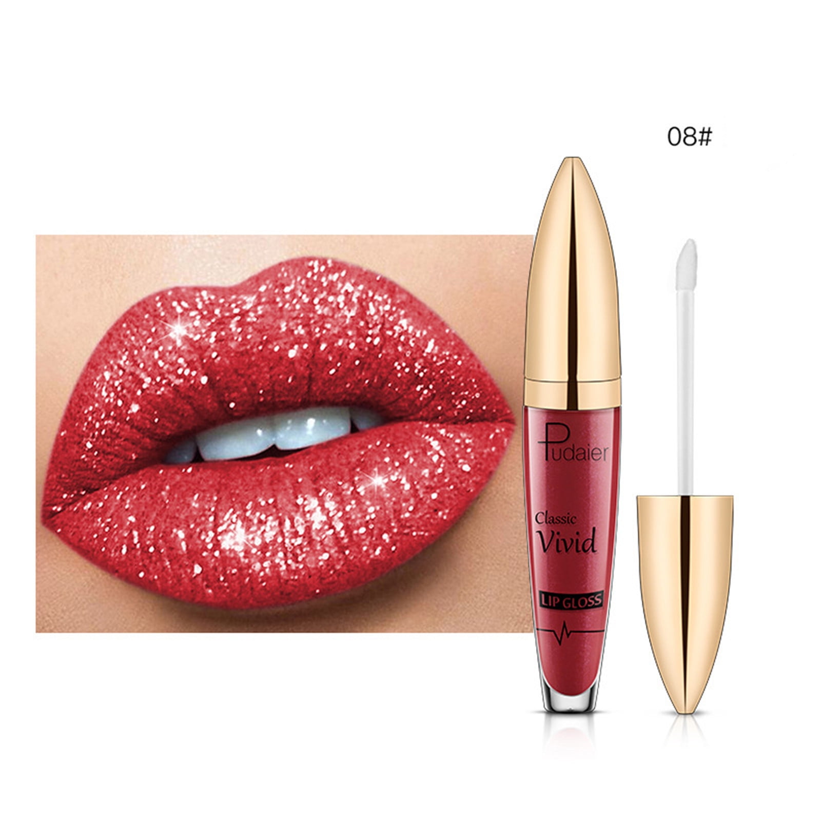 KeirineCC Glitter Liquid Lipstick, Diamond Shiny Long Lasting Lipstick, Long Lasting Lip Gloss, Sparkly Glossy Shimmer Sparkle Waterproof Lipstick Lip Gloss for Women, Makeup on Sale Clearance