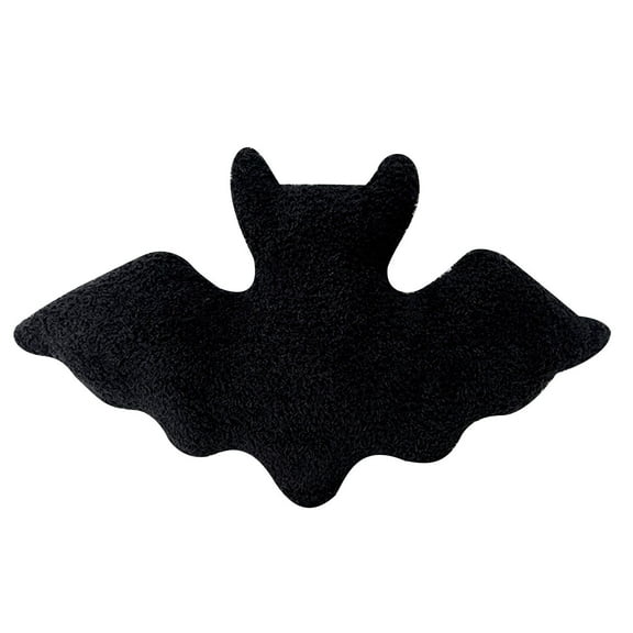 KeirineCC Halloween Plush Pillows Bats Plush Pillow,Bat Shaped Throw Pillows,Halloween Gothic Black Bat Stuffed Pillow for Couch Sofa Bed Car Decoration,Throw Pillows for Bed Couch,Black
