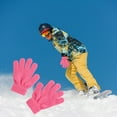 thumbnail image 1 of KeirineCC Kids Gloves Winter Toddler Gloves, Kid's Winter Magic Gloves, Full Fingers Knit Gloves Children Stretchy Warm Gloves for Boys Girls - Hot Pink, 1 of 8