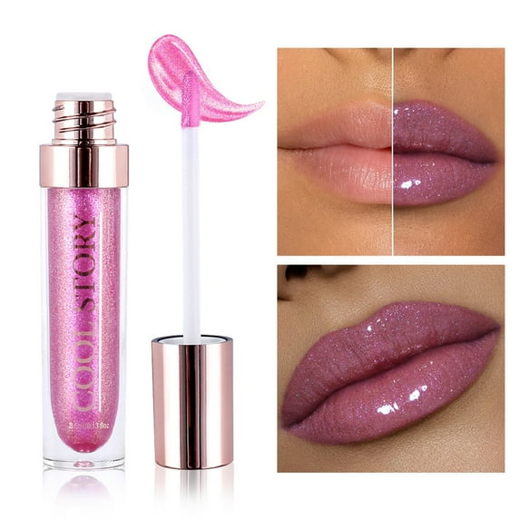 KeirineCC Lip Gloss Glossy Blam, Lip Glossy Liquid Lipstick Long Lasting Taste Waterproof Moisturizing Hydrating Lip Glow Oil Lip Make-up for for Women and Girls